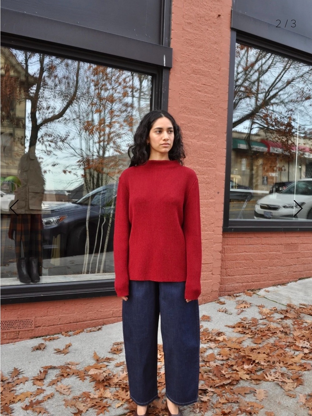 Beyond Threads Ribbed Pullover Alpaca Merino Wool Blend Scarlet Size S